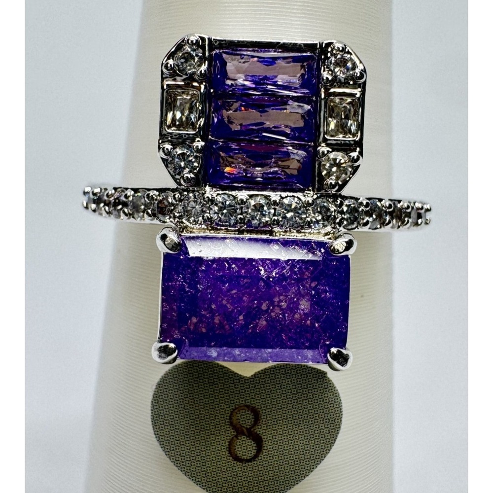 Size 8 Bomb Party Ring - RG10282 Geometry Of Intimacy - Purple Ice Crystal